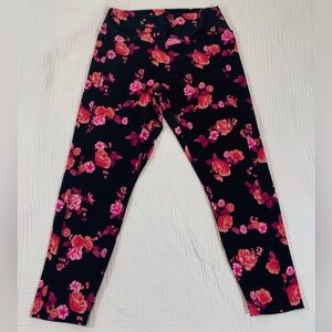 PINK Victoria's Secret Women’s Ultimate V Leggings Size Large Black Rose Yoga